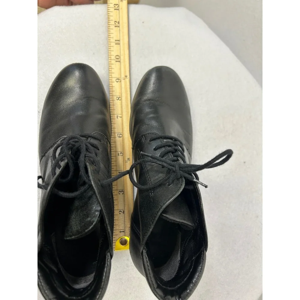 Dark Academia Gabor Womens 5/7.5‎ Black Leather Hovercraft Low Heel Booties